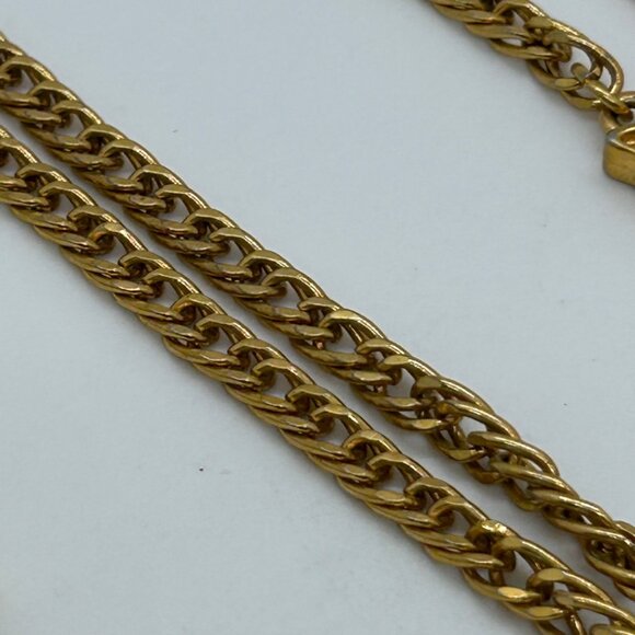 Monet Vintage Gold Tone Necklace With Textured for Layering 54" Opera Length - Picture 9 of 14